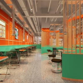 现代烤肉店3D模型下载